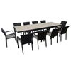 FurnitureOkay Richmond-Mosman 11-Piece Sintered Stone Extendable Outdoor Dining Setting