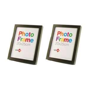 2x Unigift Photo & Artwork Wooden Frame 20x25cm/8x10" Home Office Decor - Black