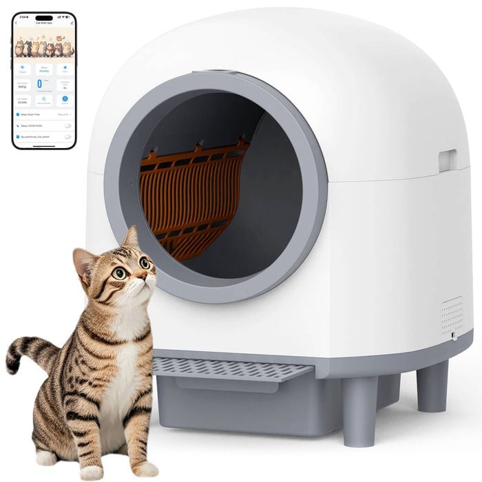 Advwin Self Cleaning Cat Litter Box 88L Automatic Cat Litter Box APP Control