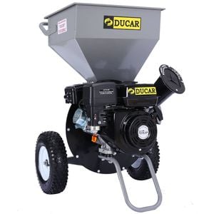 Ducar 7HP Wood Chipper Shredder Mulcher Petrol Silver Black