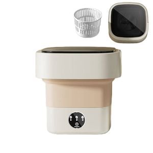 Catzon Portable Foldable Washer 8L Mini Laundry Machine Travel RV-White