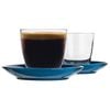 Duralex 12 Piece Gigogne Glass Coffee Cup and Ceramic Saucer Set - 220ml
