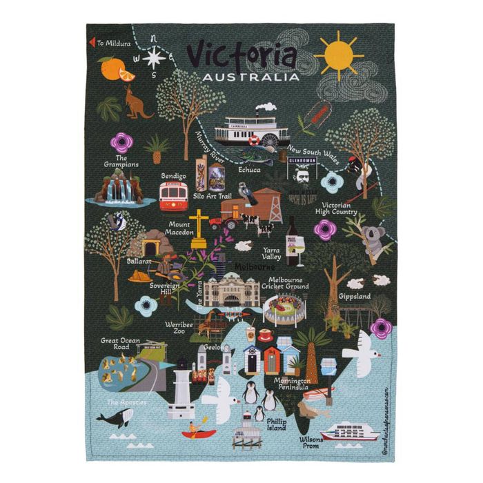 Ashdene Land Down Under Kitchen Towel