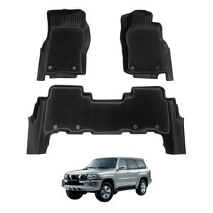 AUSGO Double-Layer Car Floor Mats for Nissan Patrol GU Y61 1997-2015 All-Weather Floor Liners