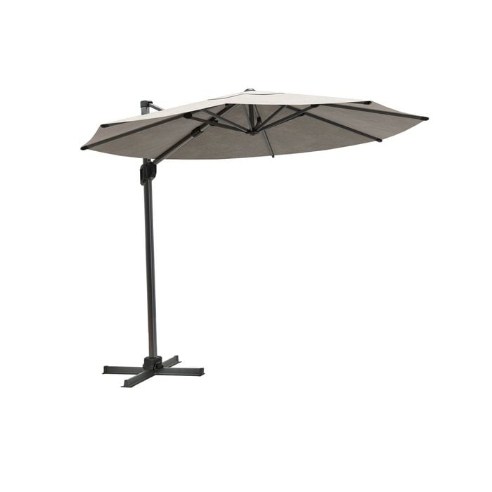 Coolaroo 3m Smoke Round Mindil Cantilever Umbrella