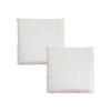 SOGA 2X  White Chevron Square Cushion Soft Leaning Plush Backrest Throw Seat Pillow