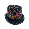 Sequin Top Hat Costume Party Cap Fancy Dress Trilby Fedora One Size Rainbow