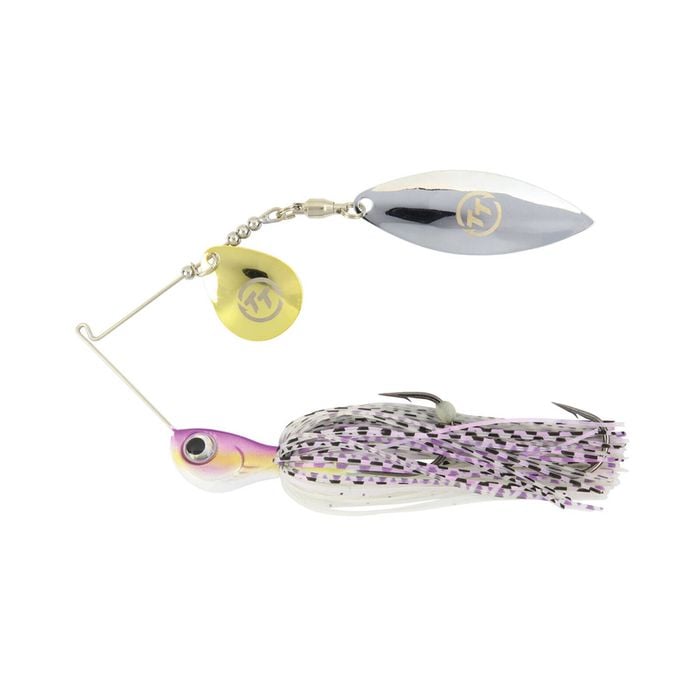 TT Lures 3/8oz Vortex+ Spinnerbait Fishing Lure - PURPLE GLIMMER