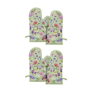 2x 2pc Ashdene Garden Soiree Oven Mitts Butterfly Cookware Floral