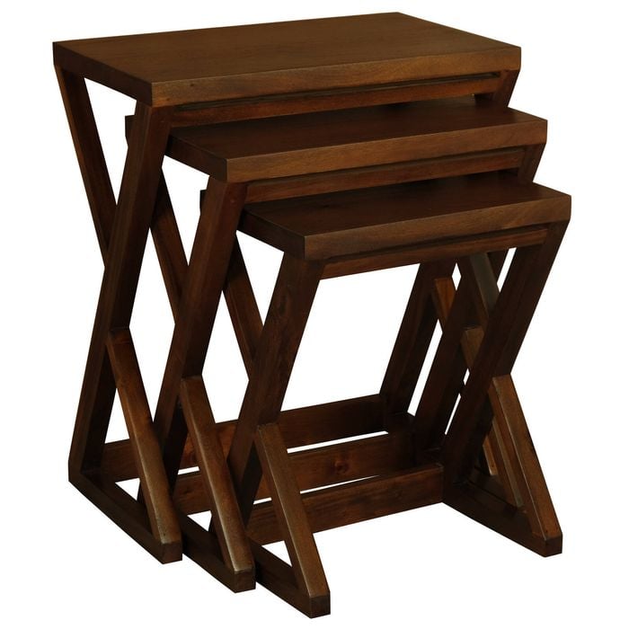 Centrum Furniture Manhattan Nesting Table - Set of 3 - Mahogany