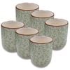 6PK LVD Jappa Ceramic 8cm Coffee/Tea Cup Drinkware - Green Vine