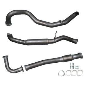 Ignite Exhausts Dump Pipe Back For Nissan Gu Patrol 4.2l Turbo Diesel Wagon 3" Inch / Hotdog Raw Aluminised Steel