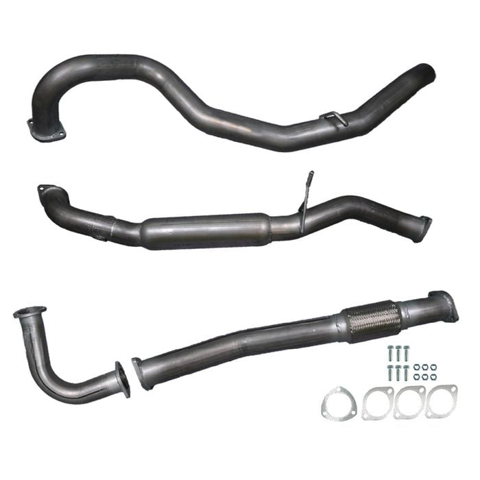 Ignite Exhausts Dump Pipe Back For Nissan Gu Patrol 4.2l Turbo Diesel Wagon 3" Inch / Hotdog Raw Aluminised Steel