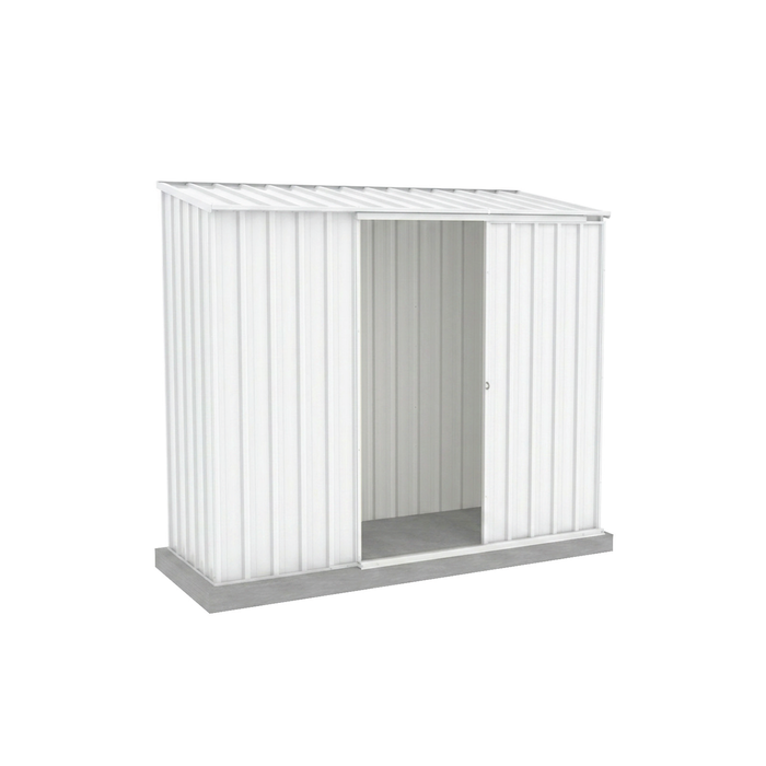 Absco Sheds 2.26 x 0.78 x 1.95m Surfmist Ezislider Single Sliding Door Garden Shed