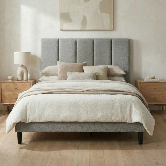 Ferraro Bed Frame - Effortless Tool-free Design Charcoal Queen