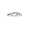 Ignite Laser Ford 2005 Mustang GT Silhouette Metal Wall Art Coated Black 15.7inch/40cm