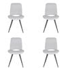 Sk Designer Living | Pack Of 4 | Spencer Dining Chair | Black Legs - Light Grey Fabric