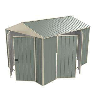 Build-a-Shed 2.3 x 3.0 x 2.3m Gable Double Hinged Side Doors Shed - Green