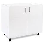 Flatpax Kitset 900mm Utility Base Cabinet 2-Door White