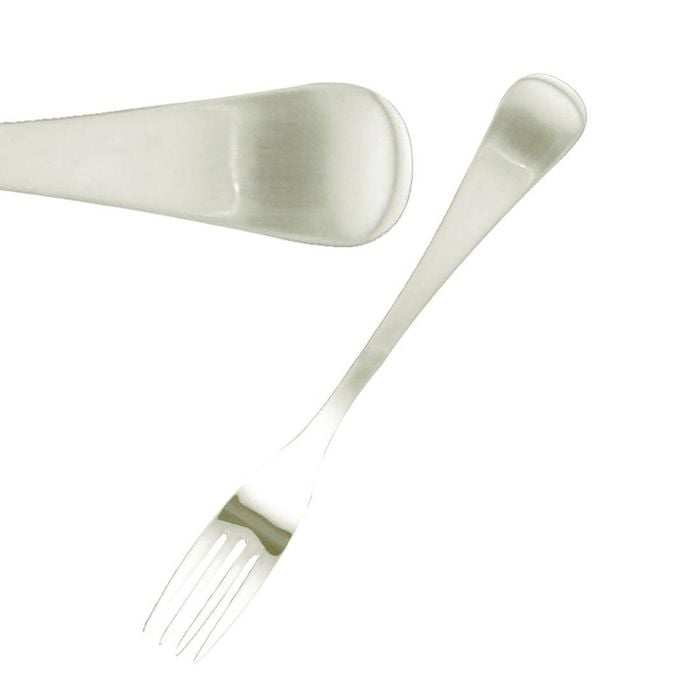 Tablekraft Dessert Forks Elite Stainless Steel 18/10 Small 12 Pack Cutlery Dining Utensils