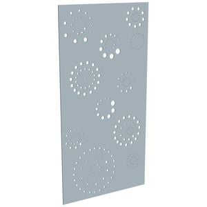 ProtectorAl 300-1200w x 1201-2400h Silver Matt/Gloss White Fireworks Unframed Composite Deco Panel