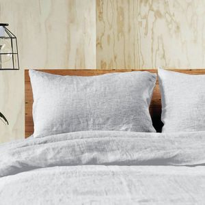 Doux 100% Linen Pillowcase Set 48cm x 74cm + 16cm - Grey