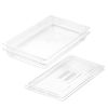 SOGA 1/1 GN Polycarbonate Food Pan 65mm Clear 2 Pack with Lids