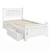 Artiss Bed Frame Single Size Wooden With 2 Drawers White Rio