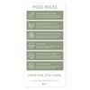 Pool Signs Australia Pool Rules Sign - Moss Green