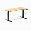 Desky Dual Sit to Stand Ergo Edge Bamboo Desk 1500x750mm Matte Black