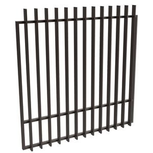 ProtectorAl 1201-1500 x 1500mm Black Satin Aluminium Radiator Garden Gate With Mid Rail