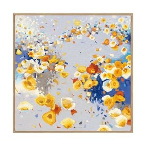 Artey | Millefiori - Framed Canvas - Natural Frame - 64 x 64cm