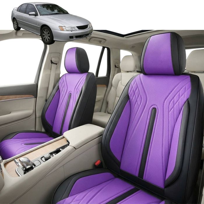 Australian Goose Front Seat Covers for Holden Commodore 1997 - 2006 (VT VX VY VZ) - PU Leather, Purple (2pc)