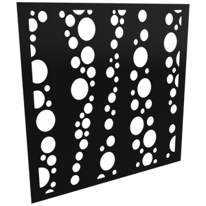 ProtectorAl 300 - 1200 x 300 - 1200mm Satin Black / Gloss Black Bubbles Unframed Composite Deco Panel