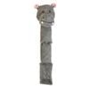 Paw Play Plush Squeak Hippo Dog Pet Toy Grey