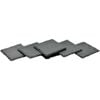Argon Tableware 10cm Square Slate Coasters - Set Of 6 Drink Coasters Stone Natural Slate Drink Placemats Mug Glass Cup Mats