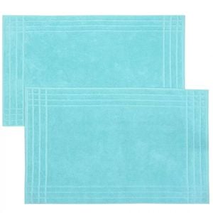 Combed Cotton Bath Mats Set Soft Absorbent Bathroom Mats Thick 900gsm No Lint