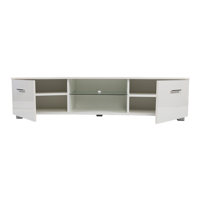 White TV Entertainment Cabinet Unit