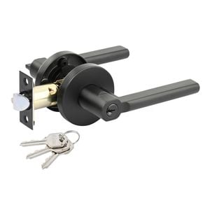 Ikonic Black Matte Fellino Entrance Lever Set