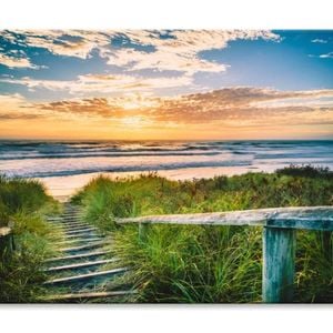 Beach at Sunset in New Zealand   Print 100% Australian Made 90 x 60cm  (Stretched)