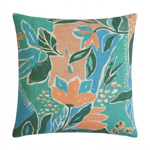 KAS AUSTRALIA 50x50cm Multi Tropical Canvas Outdoor Cushion