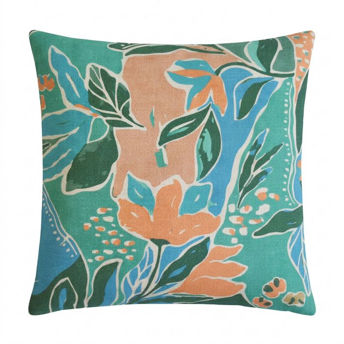 KAS AUSTRALIA 50x50cm Multi Tropical Canvas Outdoor Cushion