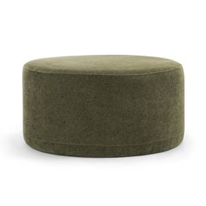 Halle Wattle Green Designer Medium 70cm Round Ottoman Pouf
