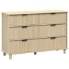 Sorrento 6 drawer chest - Swedish Oak