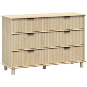 Sorrento 6 drawer chest - Swedish Oak