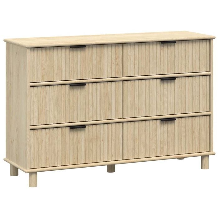 Sorrento 6 drawer chest - Swedish Oak