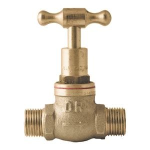 Kinetic 15mm Brass Male T-Head Stop Cock
