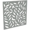 ProtectorAl 300-1200 x 300-1200mm Palladium Silver Large Leaf Unframed Solid Aluminium Decorative Panel 