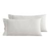 Serene 400tc Bamboo Cotton Sateen King Pillowcase White -  Twin Pack