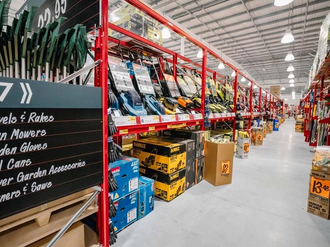 tools aisle in a bunnings store